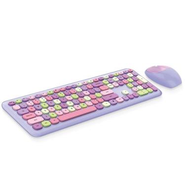 Imagem de Kit Teclado e Mouse Sem Fio de Alta Qualidade com Design Ergonômico