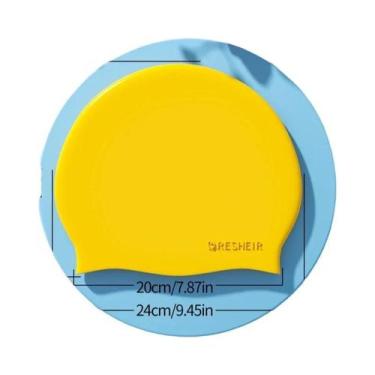 Imagem de Touca de natação impermeável de silicone Touca de natação elástica alt