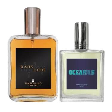 Imagem de Kit Perfume Masculino Dark Code 100Ml + Oceanus 50Ml - Essência Do Bra