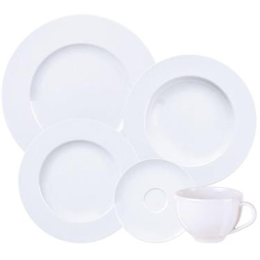 Imagem de Aparelho de Jantar Porcelana 20 Peças Branco Tramontina Maria Augusta Liso