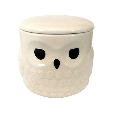 Imagem de Hedwig Caneca de cerâmica brilhante branca de coruja de Harry Potter 473 g com tampa