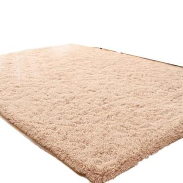 Imagem de Tapete Sala 2,00 x 3,00 Grande Quarto Peludo Felpudo(Bege)