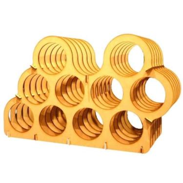 Imagem de Mini Adega Mdf Para 10 Garrafas - LENOBRE