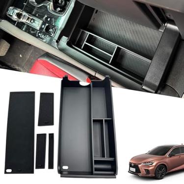 Imagem de Bandeja organizadora para console central Lexus RX 2024 2025, adequada para acessórios RX, caixa de apoio de braço, bandeja de acessórios internos (ABS) com 2025Lexus RX350h RX450h RX550h