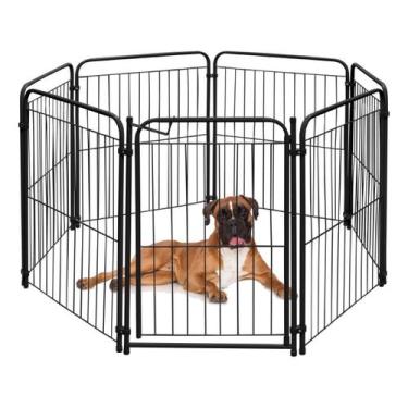 Imagem de Cercado Pet 6 Módulos Portão 83cm Utilyse Branco ou Preto Chiqueirinho
