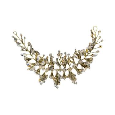Imagem de Tiara De Pérolas E Cristais Para Noivas, Acessório De Cabelo Floral Pa