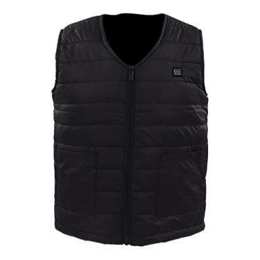 Imagem de Colete Aquecido, Colete de Aquecimento Elétrico Inteligente Recarregável Aquecedor Aquecido Jaqueta 3 Níveis Temperatura V Neck Lavável Unissex Aquecida Jaqueta para Homens e Mulheres (XXXXL)