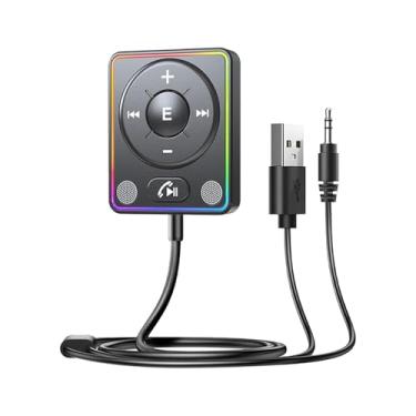 Imagem de MotiveTech Adaptador BT 5.4 AUX para carro, transmissor e receptor BT AUX para alto-falantes de carro, amplificadores de streaming de música