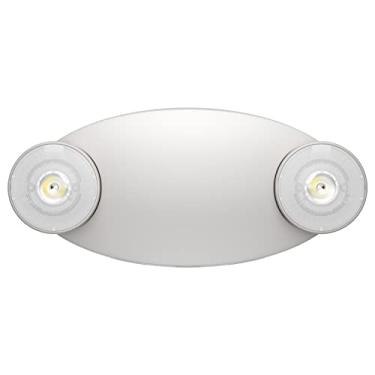 Imagem de EXITLUX 1 pacote de luzes de emergência para empresas, com fio, luzes de emergência LED com bateria reserva, 2 luminárias de saída comercial ajustáveis, certificação UL 924, 120/277 VC.