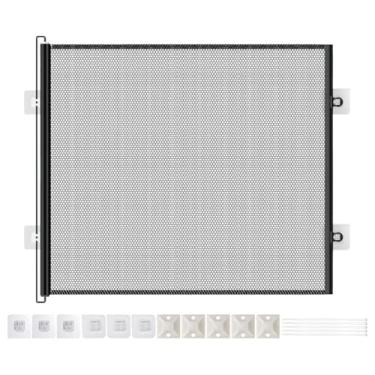 Imagem de Rrlihjgu Portão Retrátil para Bebés, 76 cm de Altura Barreira de Segurança para Pets, Portões de Segurança Infantil para Interior Varanda Casa de Banho Corredor Escadas Casa