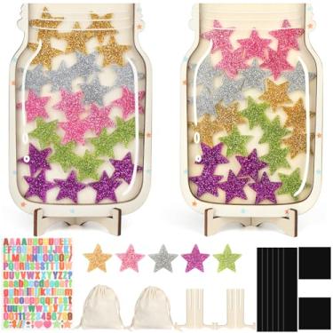 Imagem de Pacote com 2 frascos de recompensa para crianças pote de recompensas magnético personalizado para estudantes, crianças, sala de aula, penico, treinamento, recompensa, incentivo, bom treinamento em