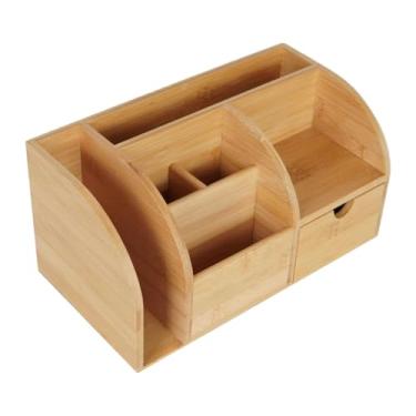 Imagem de shamjina Organizador de mesa de madeira com gaveta, balcão, prateleira de banheiro, caixa de exibição para loja, cartas, arquivo, espaço de trabalho,