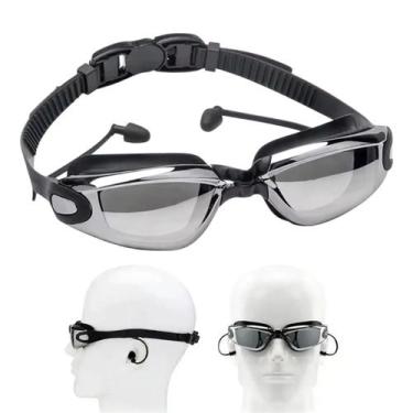 Imagem de Oculos De Mergulho Protetor Auricular Ouvido Nataçao Lente Antiembaçam