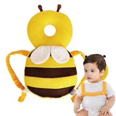 Imagem de Rrlihjgu Proteção de Cabeça Infantil - Almofada De Proteção Infantil Formato De Abelha - Produtos De Segurança Para Bebés Ajustáveis Para Jardim Exterior Interior Casa Viagem Parque