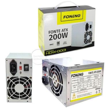 Imagem de Fonte de alimentação para PC Foneng 200W prata 110V/220V