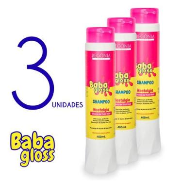 Imagem de kIT Shampoo Baba Gloss 400ml 3 Unds - Begônia Gold