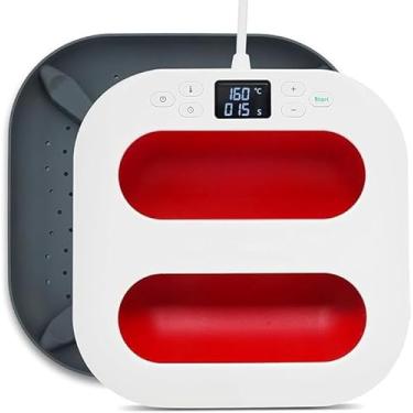 Imagem de Prensa Térmica A4 23x23cm Sublimação Transfer Camiseta Dtf (Vermelho 220v)