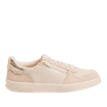 Imagem de Tênis Couro Marfim Feminino Casual Sneakers Bottero 364902-1, 37, Marf