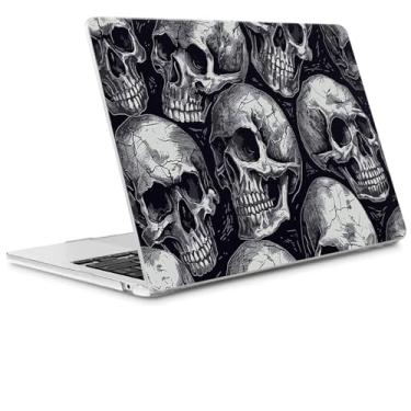 Imagem de QCzyc Compatível com MacBook Air 13,5 polegadas versão 2022-2025 A2681 M2 A3113 M3 A3240 M4 capa de plástico rígido com adesivo de teclado Mac OS e capa de teclado (caveira)