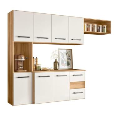 Imagem de Armario Cozinha 7 Portas e 2 Gavetas Juliete Freijo/off White