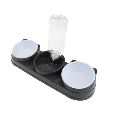 Imagem de Whtkoph Conjunto 3 em 1 para Gatos, Tigelas de Comida, Alimentador Automático, para Comida úmida E Seca, Gatos Criados para Beber E Alimentar, Cinza