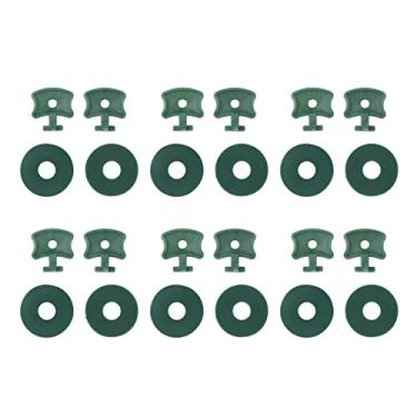 Imagem de 100 peças de fixador de plástico para estufa, clipes torcidos para efeito de estufa, clipes de fixação de sombreamento com arruelas para fixação de rede de plástico bolha