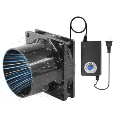 Imagem de AMCHIXIN Exaustor Pequeno De 120 Mm, 4,72 Pol., 12 V, Com Kit Placa Duto Quadrada Para Redonda 4 Pol. Projetos Ventilação "Faça Você Mesmo"