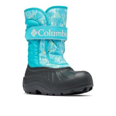 Imagem de Columbia Bota de caminhada unissex infantil Powderbug Snowlite com alça, Geyser/sal marinho, 10 Little Kid