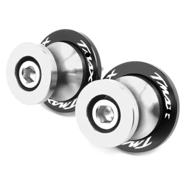 Imagem de BYYINGSUS Carretéis de braço oscilante M6 parafusos de suporte CNC acessórios de motocicleta compatíveis com Y&AMAHA Tmax T-max 530 2013-2018 TMAX 500 2008-2011 (prata)