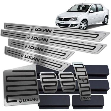 Imagem de Descanso + Pedaleiras + Soleiras Logan 2011 A 2013 Preto BR