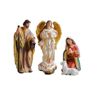 Imagem de Presépio Sagrada Família Natal 5 Peças 12cm Resina Importada