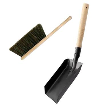 Imagem de Ｂｅｓｇａ Conjunto de pá e escova para lareira, ferramenta de limpeza portátil, prática, fácil de usar, resistente e multifuncional para lareira