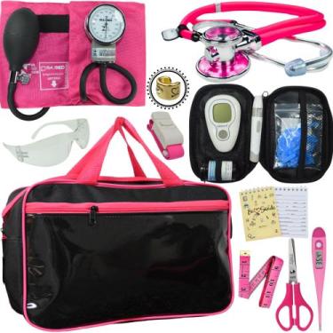 Imagem de Kit Enfermagem + Aparelho Medidor Glicose Completo Premium - Love Saud