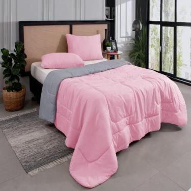 Imagem de Kit Edredom Casal Queen 3 Peças Margarida Cama Box - Mr Dias, Rosa e C