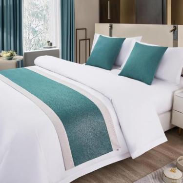 Imagem de Cachecol de cama de hotel, luxuoso, cor sólida, colchas, decorativo, macio, confortável, protetor de cama para quarto sem desbotamento, toalha de cama para solteiro, queen king, tamanho verde||50 x
