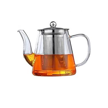 Imagem de Chaleira de chá, bule de chá com infusor, chaleira de café, vidro repelente de calor, infusor de chá, bule de chá de vidro, bule de chá (tamanho: 550 ml) (tamanho: 950 ml) (uma cor 950 ml)