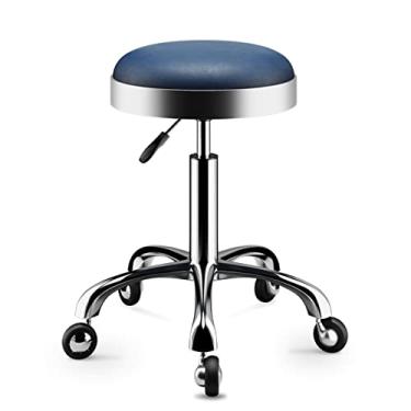 Imagem de WYUYIWH Banqueta de rodinhas com rodas com rodas para salão de beleza, hidráulica, para laboratório, guitarra, laboratório, bancada de trabalho, cadeira giratória ajustável médica