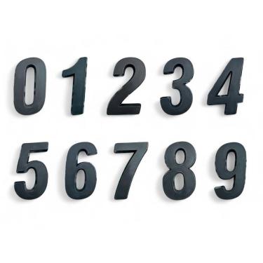 Imagem de Número Residencial Preto 3D Porta Parede Casa Prédio Empresa