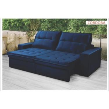 Imagem de Sofá retrátil e reclinável Córdoba 2,90m suede aveludado - Estofados M