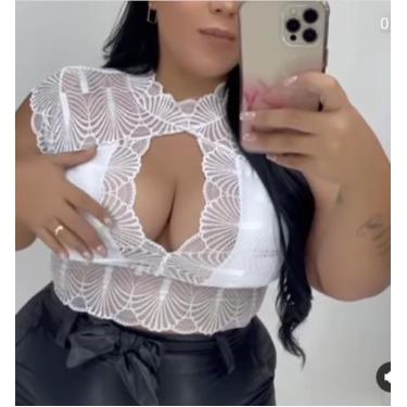 Imagem de Cropped Renda - Nanda Fashion Boutique, Branco, U