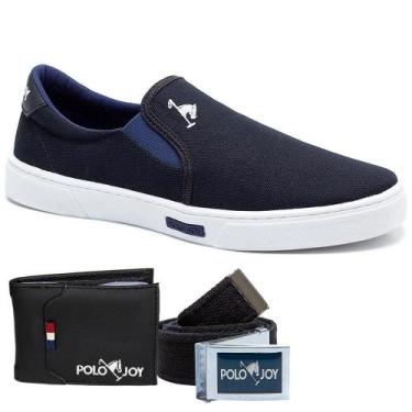 Imagem de Sapatênis Iate Kit Carteira com Cinto Masculino Dia a Dia - Polo Joy, 