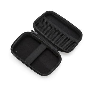 Imagem de Bolsa Organizadora De Cabos Preta Com ZíPer E DivisóRias Internas, Case Para Fones De Ouvido, Pendrive, Cabos(1,Preto)