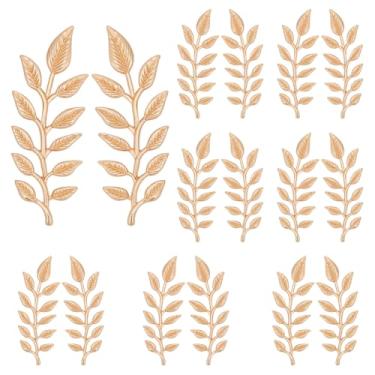 Imagem de HOBBIESAY 8 pares de broches de folha de trigo 5 x 2 cm elegantes broches de lapela de folhas de trigo clipes de terno para mulheres e homens jaqueta blazer vestido decoração, Metal, Sem Pedra