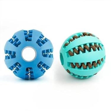 Imagem de Bola Multifuncional Para CãEs, Brinquedo Mordedor Com Escova E Dispensador De Petiscos, Pet Ball Para Higiene Dental E DiversãO, AlíVio Para CãEs Ansiosos(1 PC Cor aleatória)