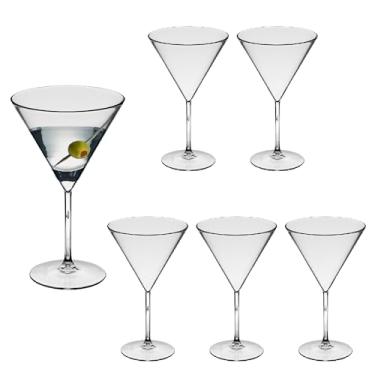 Imagem de Jogo De Taça 6pçs Martini 260ml Elegante Acrílico Resistente