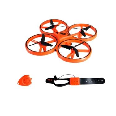 Imagem de Drone de Brinquedo com Bateria Recarregável, Laranja, Presente para Crianças