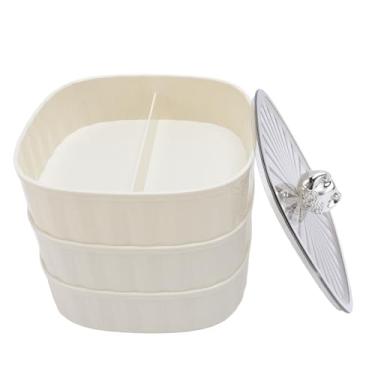 Imagem de ZJchao Bandeja de Servir Dividida Com Tampa Caixa de Lanches Recipiente Caixa de Lanches Portátil para Travessas de para Doces, Frutas e Nozes para Festas Divertidas