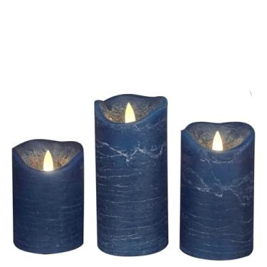 Imagem de CANDLE CHOICE Velas sem chamas operadas por bateria de cera real com temporizador de ciclo diário automático, colunas elétricas cintilantes realistas de LED para festas de casamento, decorações de