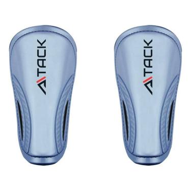 Imagem de Caneleira Futebol Pvc Leve 16X9Cm Resist Cinza