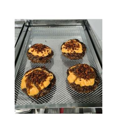 Imagem de Escorredor Fritura Hambúrgueres Bandeja Coletora Inox 40x30 - Brasafor